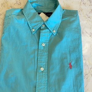 Brand new Hamm Blue beautiful shirt in Ralph Lauren classic.